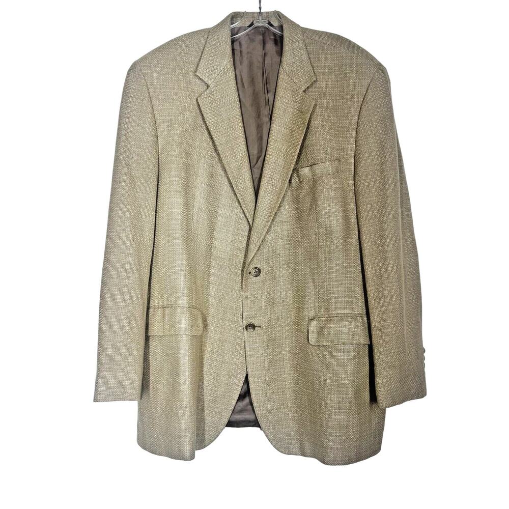 Chaps Silk Blazer Mens Size 46 Fully Lined Sport Suit Coat Casual Classic Jacket